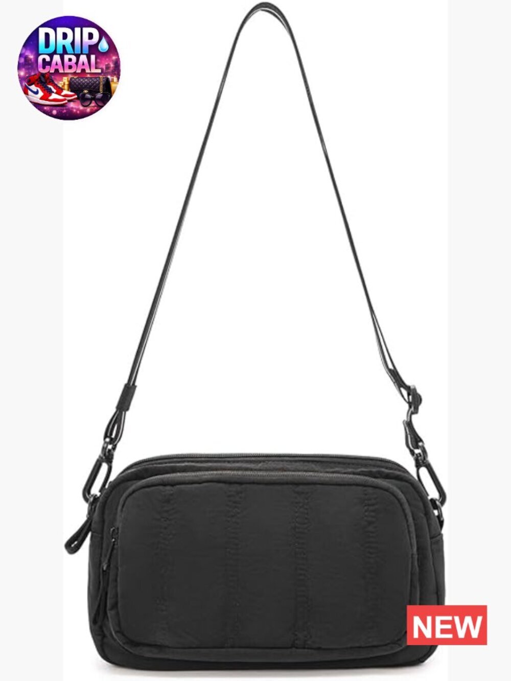 Mini Crossbody Bag with RFID Blocking, Adjustable Drawstring Strap, Nylon